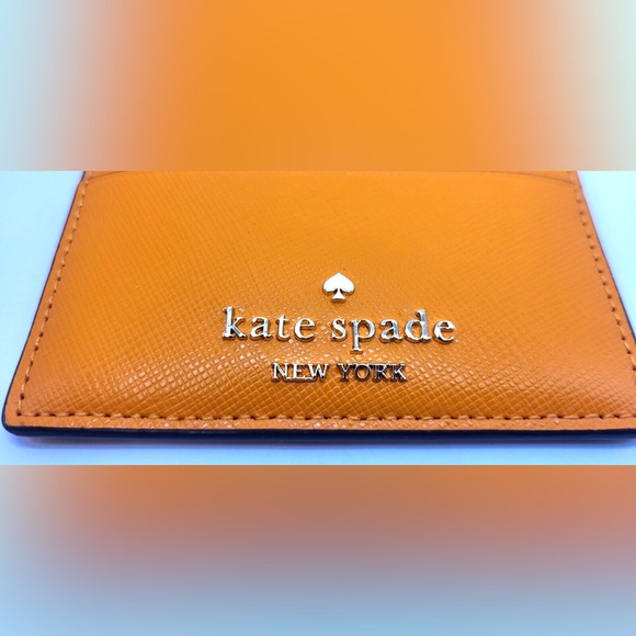 Kate Spade Madison Small Slim Card Holder Tumeric KC582 - Picture 2 of 10